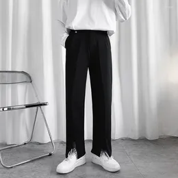 Men's Suits Spring Autumn Casual Pants Men Korean Fashion Loose Draped Slacks Straight Solid Color Trousers Male Semi-Wide Suit Pant M23