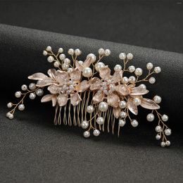 Hair Clips Combs & Barrettes With Pearl/Rhinestone Wedding Accessories Headpieces Head Jewelry