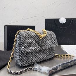 10A luxury purses shoulder women bag Woollen fabric Cheque bag Designer metal bag post man bag handbags high Quality Bag Womens Purse Handbag Shoulder bag Quilted Bag