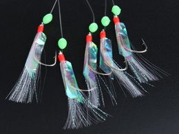 5 PacksLot New Sabiki Soft Fishing Lure Rigs Bait Jigs Lure Soft Lure Worn Fake String Crystal Barbed Hook Fishing Lures226o1513571