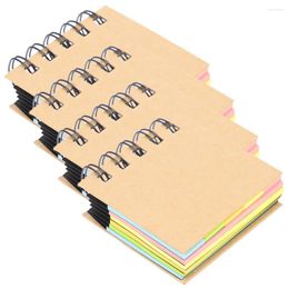 4Pcs Portable Note Pads Compact Office Notepads Coil Students Pocket