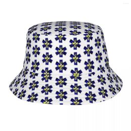 Berets Blue And Yellow Serenity Star Of Life Bucket Hat Summer Travel Headwear Merch Fishing For Outdoor Woman Bob Lightweight