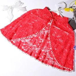 Scarves Daily Party Vacation Solid Colour Shawl Elegant Lace Cloak Female Cardigan Non Strech Polyester