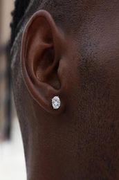 Stud Fashion Cool Super Bling Titanium Steel Zircon Earing For Women Men Crystal Ear Piercing Jewellery 2021 Brincos Christmas7470085