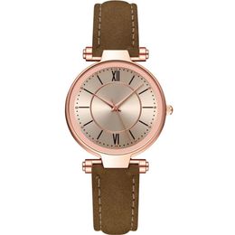 McyKcy Brand Leisure Fashion Style Womens Watch Good Selling Gold Case Quartz Movement Ladies Watches Leather Wristwatch2364