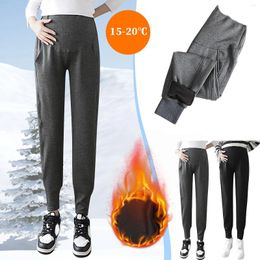 Women's Pants Ladies Business Casual Women Adjustable Waist Splicing Big Belly (Without Styles