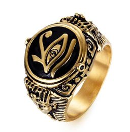 Cluster Rings Fashion Jewellery Rings The Egyptian Pharaoh039s Horus Eye Ring Men039s Ring9332226