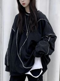 Women's Hoodies 2023 Harajuku BF Style Black Hip-hop Chic Teens Sweatshirts Autumn Trendy All-match Daily Simple Womens Streetwear