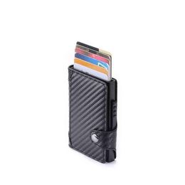 Money Clips Zovyvol Men And Women Slim Card Holder Carbon Fibre Pu Leather Wallet Rfid Blocking Case For Travel Drop J220809 Deliv2283