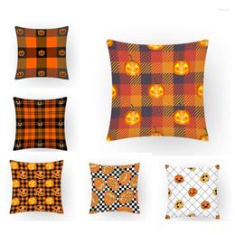 Pillow Pillowcase Featival 45x45cm Throw Halloween Decoration Home Decor Cover Pumpkin Upholstery Horror Sofa 2023 E2186