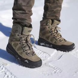 Ботинки, мужские зимние ботинки, зимние уличные водонепроницаемые походные мужские туфли в стиле милитари, кроссовки, нескользящие ботинки на теплом меху 231213