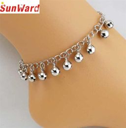 Bracelets on the feet Silver color Anklets 2017 Women Bells Anklet Bracelet Sandal Barefoot Beach Foot Jewelry Girl pesca2803996