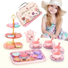 Kitchens Play Food Kids Diy Pretend Kitchen Toys Simulation Tea Cake Set Educational Games for Children from 3 to 5 Years Girl 231213
