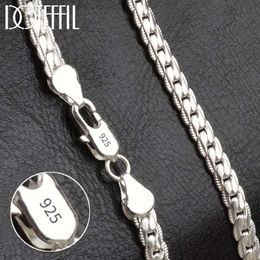 S925 Sterling Silver Gold Silver plated plating 18 20 22 24 Inch Side Chain Necklace For Women Men Fashion Jewellery Gifts