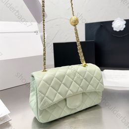 designer bags handbag cross body bag women high quality channel lambskin leather shoulder clutch flap mini wallet on chain gold ball purse plaid quilted bag