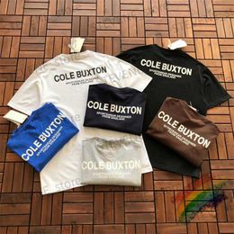Men's T-Shirts CB Cole Buxton T Shirt Men Women 1 1 High Quality Loose Tee Top Blue Grey Brown Black White T-Shirt With Tag T231214