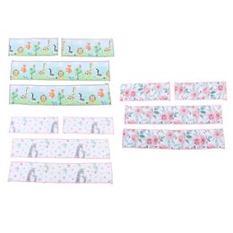 Bed Rails Baby Crib Bumpers 4Pcs Rail Heightened Anti Collision Guard Toddlers Colour Printing Side Soft 231213