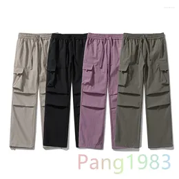 Men's Pants Multi Pocket Paratrooper Engineering Men Women Loose Fitting Quick Drying Casual Mountaineering Trousers