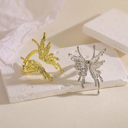 Cluster Rings Mafisar Unique Design Gold/Silver Color Butterfly Open Fashion Exaggerate Women Jewelry Accessories Wholesale