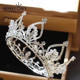 Hair Clips Luxurious Handmade Crystal Wedding Crown Bridal Tiara Accessories Women Jewelry Headwear