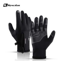 Sporthandskar Kyncilor Men Kvinnor Vinterhandskar Touch Waterproof Cycling Gloves Sports Glove Thermal Fleece Motorcykel Running Ski Glovesl23118