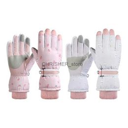 Ski Gloves Children Winter Ski Gloves Waterproof Thicken Mittens Snow Snowboard Kids Glove for Boys Girls Keep Finger WarmerL23118