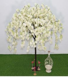 New Weeping Cherry Blossom Wishing Tree Artificial Flower Plants Tree Wedding Table Centrepiece Store el Christmas Home Decor7613889