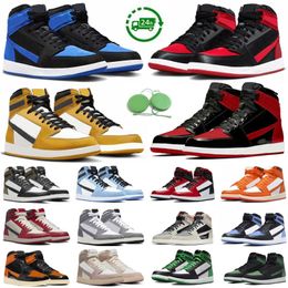 1 1s баскетбольные кроссовки Bred Patent Shattered Backboard Dark Mocha Rebellionaire Pine Green Royal Yellow Silver Toe Grey Fog Fearless Мужчины Женщины Спортивные кроссовки