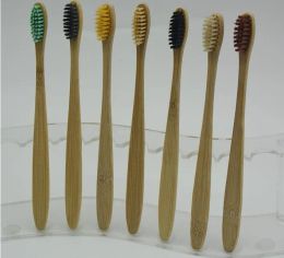 High Quality Bamboo Toothbrush Natural Environmental Protection Teeth Health Bamboo Handle Soft Travel Toothbrushes Hotel Use LL