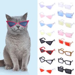 Dog Apparel Cat Triangle Frames Glasses Fashioning Mirror Geometric Multicolor Optionally Cools Take Po Props Pet Accessories