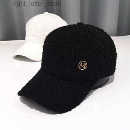 Ball Caps Imitation Lamb Wool Warm Caps for Men and Women Autumn and Winter All-match Trendy Brand New Baseball Cap Korean Ladies Hats YQ231214