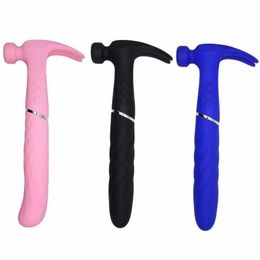 Womens vibrator hammer opposite sex masturbator adult products couple's fun and flirting massage stick 231129