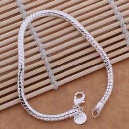 with tracking number Top 925 Silver Bracelet 3M Snake bone chains Bracelet Silver Jewellery 20Pcs lot cheap 1603320P