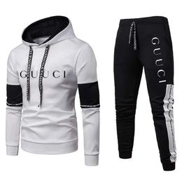 Fashion Sweatshirt Set Mens and Womens Autumn Hoodies Sets Tracksuit 2 Piece Outfits Jogger Brand Suit Male Pullover Winter Streetwear Clothes