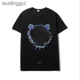 Kenzo t Shirt Top Quality Men Women Sudadera Kenzo Summer Pulloversleeve Tiger Head Embroidery Letter Print Loose Fit Trend Kenzos 1 GAEW