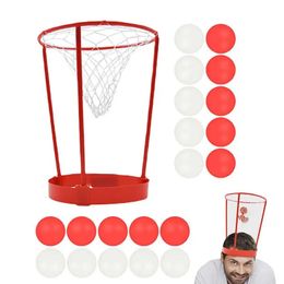 Balls Head Hoop Basketball Toy Adjustable Basket Net Ball For Kids Adults Party Game Activity Red Sports Toy Game 231213