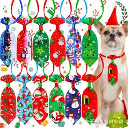 Dog Apparel Pet Christmas Tie Cat Party Bow Kitten Puppy Necklace Holiday Collar Small Bows Accessories