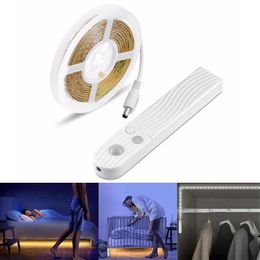 5V USB Motion Sensor LED Strip Light Waterproof Flexible LED Tape Diode 1m 2m 3m Stripe for Closet Stairs Kitchen Cabinet1943