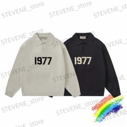 Men's Sweaters Polo V-neck 1977 Jacquard Knit Sweater Men Women 1 1 High Quality Oversize Sweatshirts T231214