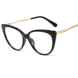 Whole- Cat Eye Spectacle Frame Trendy Designer Glasses Myopia Nerd Optical Frames Female Eyeglass Frame The spring leg284D