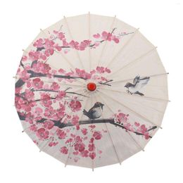 Umbrellas Chinese Paper Umbrella Multifunctional Wood Handle Handmade Exquisite Wide Application For Role Playing