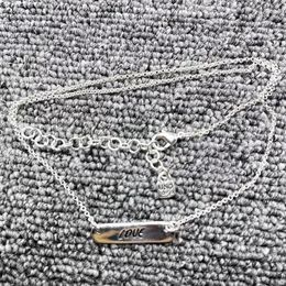 Chains UNOde502023 Original Fashion Electroplated 925 Silver Nameplate Love And Lucky Necklace Holiday Jewellery Valentine's Day Gift