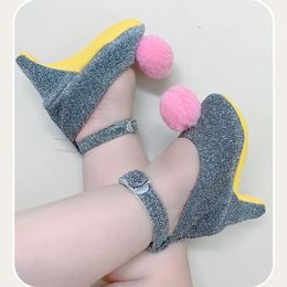 First Walkers Baby Girl Shoes born Pography Props Soft Sole Cute Princess Bow Formal High Heels Toddler for Birthday Party 1 Year 231213