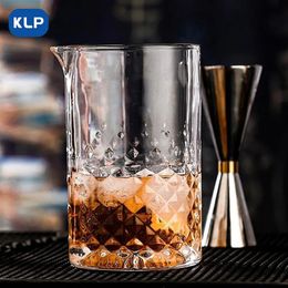 Bar Tools KLP Bar Shaker Japanese Crystal Glass Cocktail Stir Cup Container Bartender Professional Mixware mug 6 styles 231214