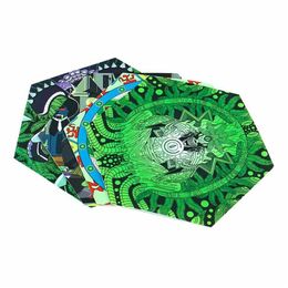 hexagon printing mats Multi-function Table Mat Kitchen Pad Dining Bar smoking water pipe dabber tool301Y