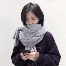 Scarves Versatile Scarf Thick Warm Imitation Cashmere Women's Winter Soft Neck Protection Windproof Decorative Lady Shawl