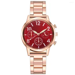 Wristwatches Ladies High-End Quartz Watch Stainless Steel Luminous Dial Leisure Luxury Wristwatch Women