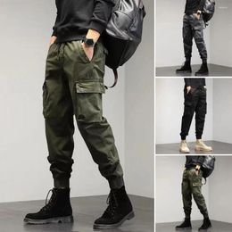 Men's Pants Men Long Versatile Cargo Stylish Streetwear With Multiple Pockets Breathable Fabric Comfortable Fit Regular