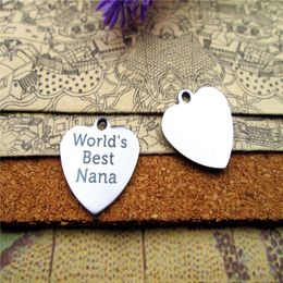 40pcs-- World's be st Nana stainless steel charms more style for choosing DIY Charms pendants necklace308A