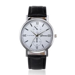 Wristwatches Geneva Roman Numerals Fake Eyes Men's Watch Fashion Belt Casual Business Clock Brand Quartz Relogio Masculino271l